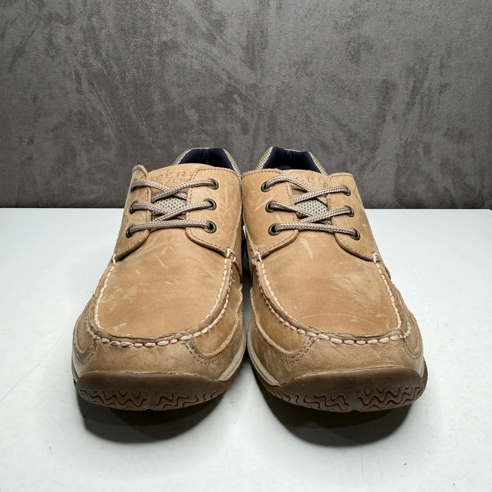 Sperry Top-Sider‎ Boat Shoes Mens 12M Tan Leather Moc Toe Loafers 0297077